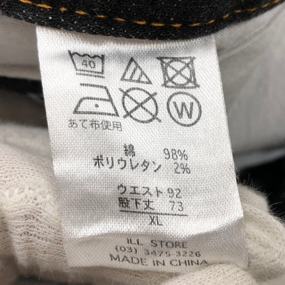 【現状渡し品】【メンズ】 LEFLAH レフラー セパレートブリーチ バギーデニムパンツ ボトムス 153-251215-hn-08-fur サイズ：XL カラー：ブラック 万代Net店