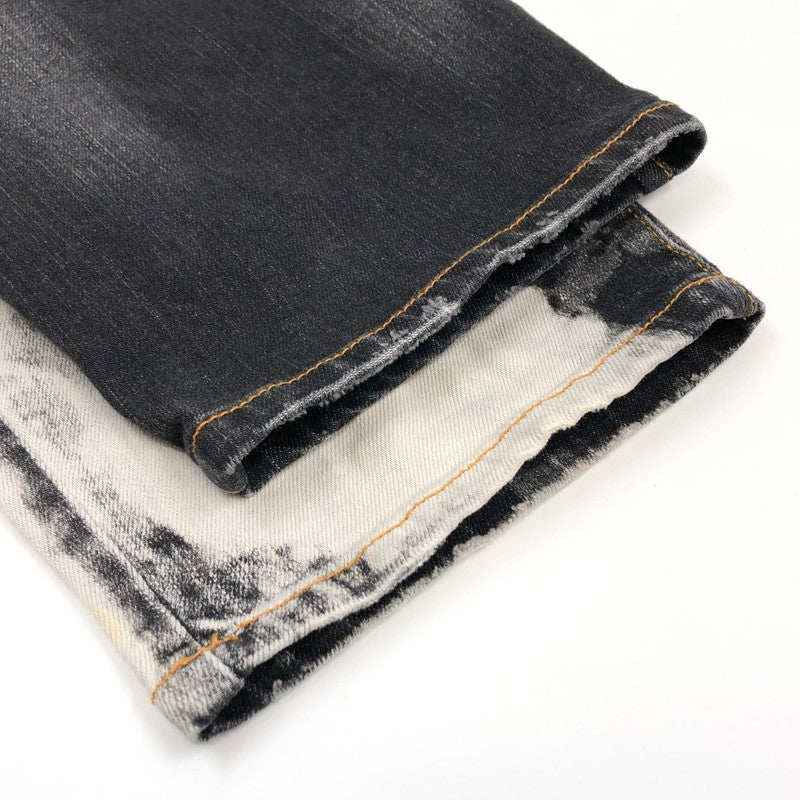 【現状渡し品】【メンズ】 LEFLAH レフラー セパレートブリーチ バギーデニムパンツ ボトムス 153-251215-hn-08-fur サイズ：XL カラー：ブラック 万代Net店