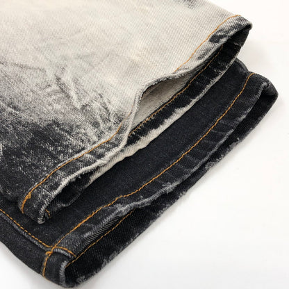 【現状渡し品】【メンズ】 LEFLAH レフラー セパレートブリーチ バギーデニムパンツ ボトムス 153-251215-hn-08-fur サイズ：XL カラー：ブラック 万代Net店