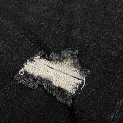 【現状渡し品】【メンズ】 LEFLAH レフラー セパレートブリーチ バギーデニムパンツ ボトムス 153-251215-hn-08-fur サイズ：XL カラー：ブラック 万代Net店