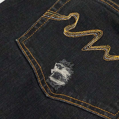 【現状渡し品】【メンズ】 LEFLAH レフラー セパレートブリーチ バギーデニムパンツ ボトムス 153-251215-hn-08-fur サイズ：XL カラー：ブラック 万代Net店