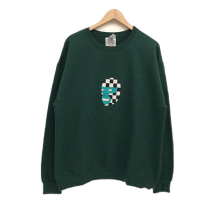 【中古美品】【メンズ】 WACKO MARIA ワコマリア CREWNECK SWEAT 世界平和プロジェクト クルーネックスウェット トレーナー 長袖 トップス 140-250209-hn-02-fur サイズ：L カラー：グリーン系 万代Net店