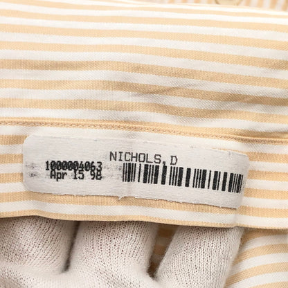 【現状渡し品】【メンズ】 RALPH LAUREN ラルフローレン YARMOUTH 90S ヤーマス ストライプシャツ カジュアルシャツ 長袖 トップス 146-251215-hn-09-fur サイズ：16-34 カラー：ベージュ/ホワイト 万代Net店