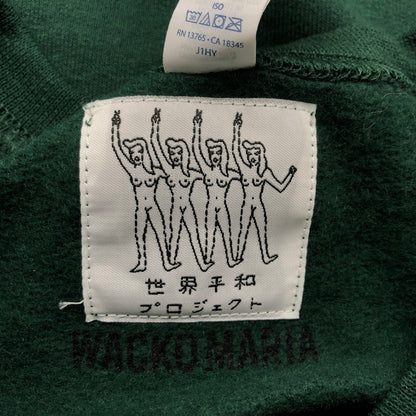 【中古美品】【メンズ】 WACKO MARIA ワコマリア CREWNECK SWEAT 世界平和プロジェクト クルーネックスウェット トレーナー 長袖 トップス 140-250209-hn-02-fur サイズ：L カラー：グリーン系 万代Net店