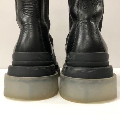 【中古品】【メンズ】 BOTTEGAVENETA ボッテガヴェネタ THE TIRE LONG BOOTS タイヤ レザー 厚底 ロングブーツ サイドゴア 183-240328-ma-10-tei サイズ：41 カラー：ブラッククリア 万代Net店