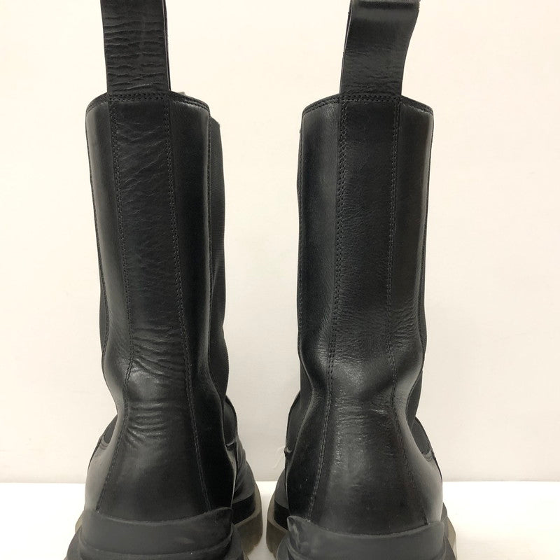 【中古品】【メンズ】 THE TIRE LONG BOOTS タイヤ レザー 厚底 ロングブーツ サイドゴア 183-240328-ma-10-tei サイズ：41 カラー：ブラッククリア 万代Net店