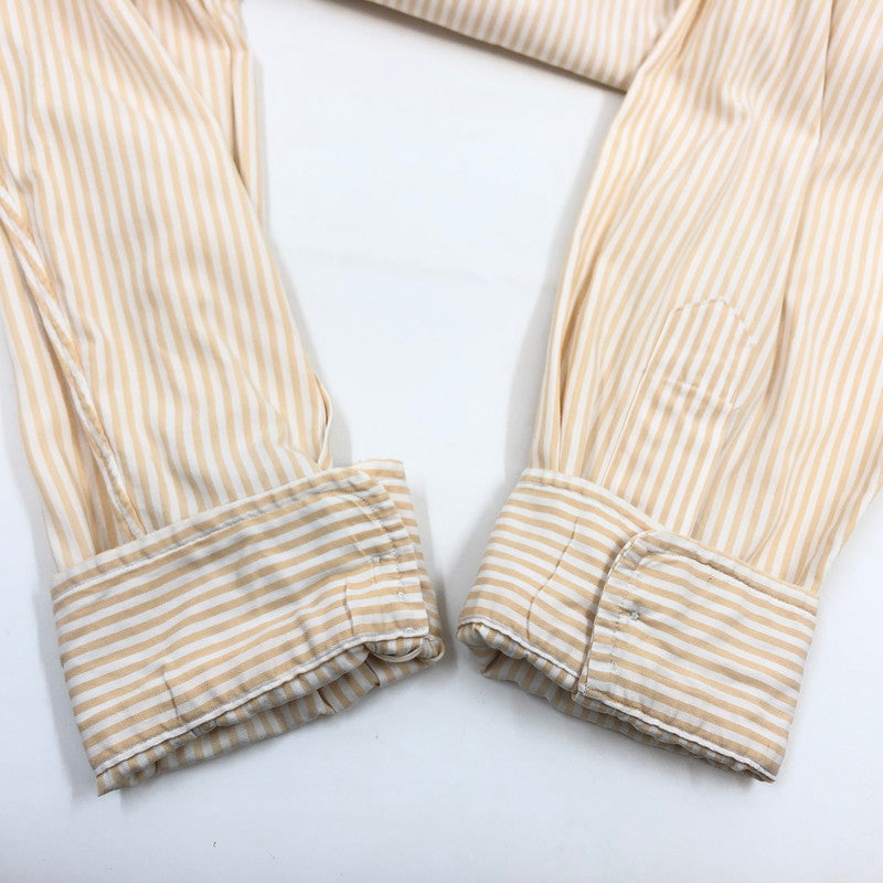 【現状渡し品】【メンズ】 RALPH LAUREN ラルフローレン YARMOUTH 90S ヤーマス ストライプシャツ カジュアルシャツ 長袖 トップス 146-251215-hn-09-fur サイズ：16-34 カラー：ベージュ/ホワイト 万代Net店