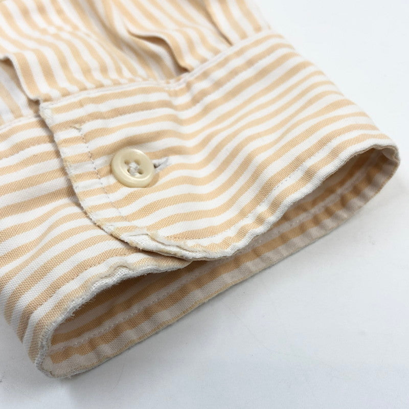 【現状渡し品】【メンズ】 RALPH LAUREN ラルフローレン YARMOUTH 90S ヤーマス ストライプシャツ カジュアルシャツ 長袖 トップス 146-251215-hn-09-fur サイズ：16-34 カラー：ベージュ/ホワイト 万代Net店