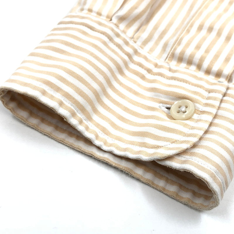 【現状渡し品】【メンズ】 RALPH LAUREN ラルフローレン YARMOUTH 90S ヤーマス ストライプシャツ カジュアルシャツ 長袖 トップス 146-251215-hn-09-fur サイズ：16-34 カラー：ベージュ/ホワイト 万代Net店