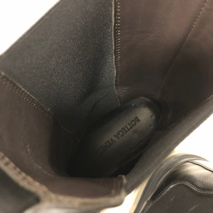 【中古品】【メンズ】 BOTTEGAVENETA ボッテガヴェネタ THE TIRE LONG BOOTS タイヤ レザー 厚底 ロングブーツ サイドゴア 183-240328-ma-10-tei サイズ：41 カラー：ブラッククリア 万代Net店