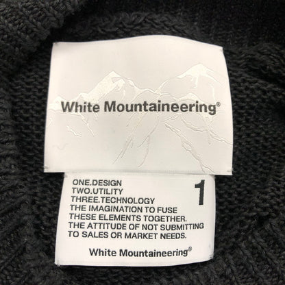 【中古品】【メンズ】 WHITE MOUNTAINEERING ホワイトマウンテニアリング WM2471601 プルオーバー ニット 長袖 トップス 140-250209-hn-04-fur サイズ：1 カラー：ブラック 万代Net店