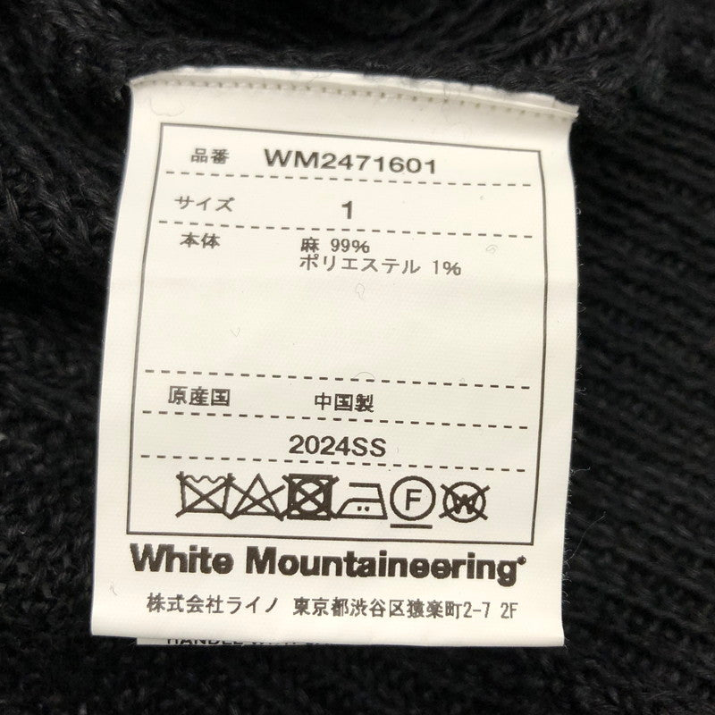 【中古品】【メンズ】 WHITE MOUNTAINEERING ホワイトマウンテニアリング WM2471601 プルオーバー ニット 長袖 トップス 140-250209-hn-04-fur サイズ：1 カラー：ブラック 万代Net店