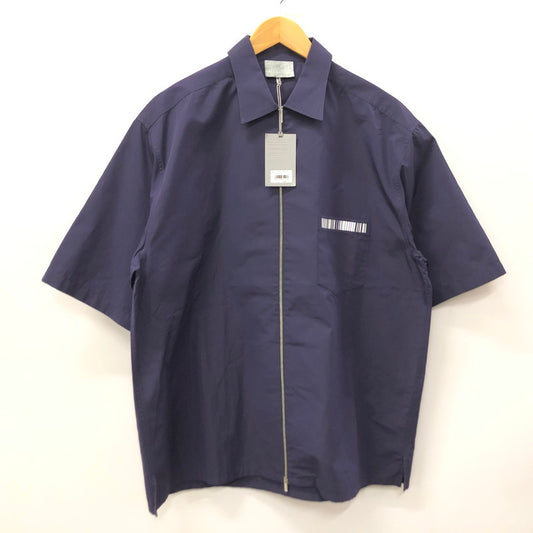 【中古美品】【メンズ】 VTMNTS ブイティーエムエヌティーエス VL14SH200N ZIP UP SHIRT ジップアップ シャツ 半袖 141-240109-tk-14-tei サイズ：L カラー：NAVY ネイビー 万代Net店