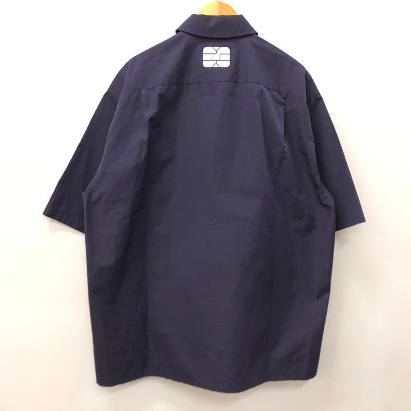 【中古美品】【メンズ】 VTMNTS ブイティーエムエヌティーエス VL14SH200N ZIP UP SHIRT ジップアップ シャツ 半袖 141-240109-tk-14-tei サイズ：L カラー：NAVY ネイビー 万代Net店