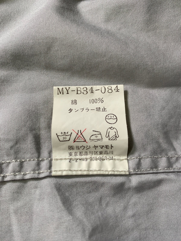 【中古品】【メンズ】 Y'S FOR MEN ワイズフォーメン 98AW OPEN COLLAR SHIRT オープンカラーシャツ 長袖シャツ トップス 140-260509-yn-12-min サイズ：M カラー：ブラック/グレー 万代Net店