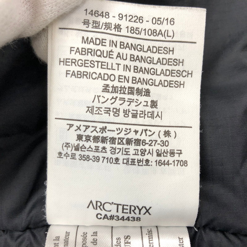 【現状渡し品】【メンズ】 ARC'TERYX アークテリクス Atom Hoody アトム フーディ マウンテンパーカー ジャケット アウター 144-250215-hn-02-fur サイズ：L カラー：ブラック 万代Net店