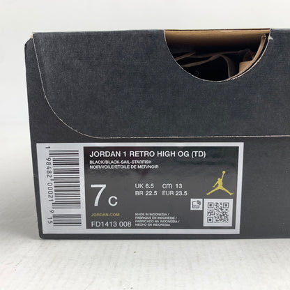 【中古美品】【キッズ】 NIKE ナイキ FD1413-008 TD JORDAN 1 RETRO HIGH OG ジョーダン 1 レトロ ハイ キッズ スニーカー シューズ 靴 173-260304-mh-07-fuz サイズ：13 カラー：オレンジ ブラック 万代Net店