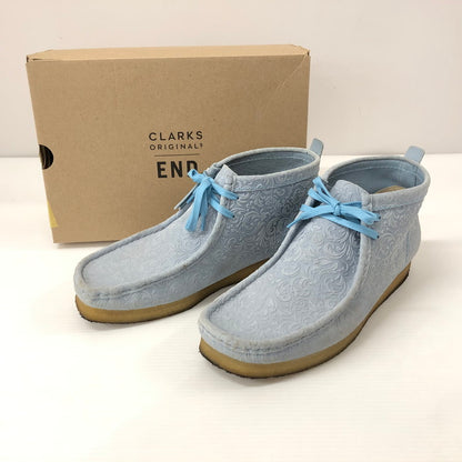 【中古品】【メンズ】  CLARKS ORIGINALS×END. OXFORD FLOWERS WALLABEE BOOT  エンド. × クラークス オリジナルス オックスフォード フラワーズ ワラビー ブーツ 162-240711-si-7-tei サイズ：29cm カラー：ブルー 万代Net店