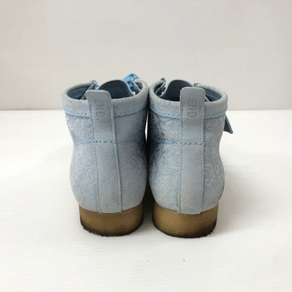 【中古品】【メンズ】  CLARKS ORIGINALS×END. OXFORD FLOWERS WALLABEE BOOT  エンド. × クラークス オリジナルス オックスフォード フラワーズ ワラビー ブーツ 162-240711-si-7-tei サイズ：29cm カラー：ブルー 万代Net店