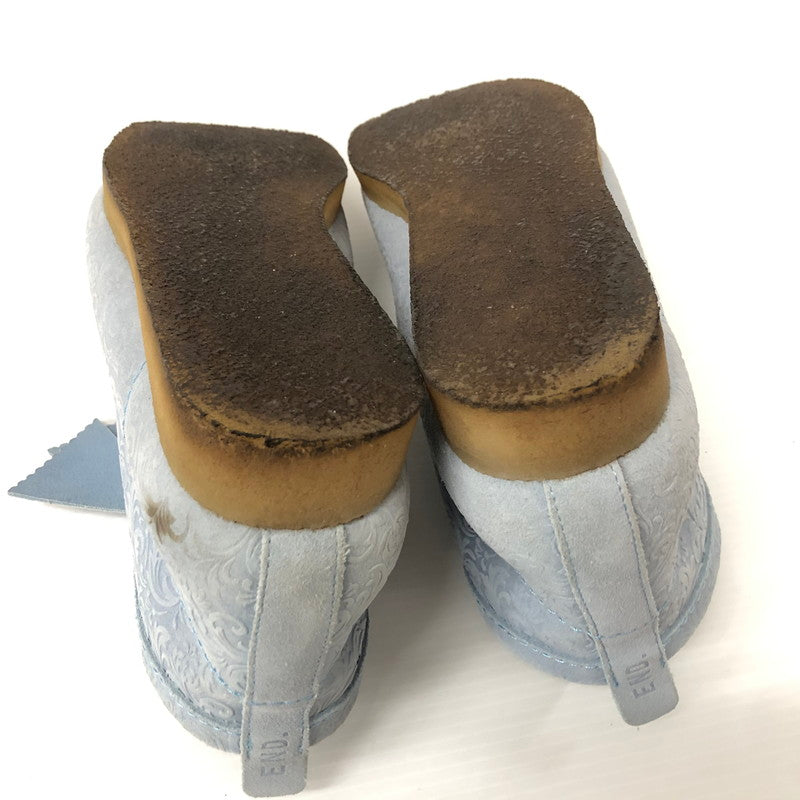 【中古品】【メンズ】  CLARKS ORIGINALS×END. OXFORD FLOWERS WALLABEE BOOT  エンド. × クラークス オリジナルス オックスフォード フラワーズ ワラビー ブーツ 162-240711-si-7-tei サイズ：29cm カラー：ブルー 万代Net店