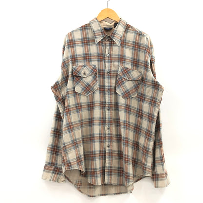 【現状渡し品】【メンズ】 GADDI ガディ L/S CHECK COTTON POLYESTER SHIRT 長袖 チェック コットン ポリエステル シャツ カジュアルシャツ トップス 146-260813-hn-02-fur サイズ：L カラー：ベージュ/レッド/ブルー系 万代Net店