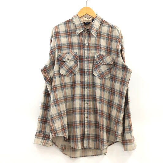 【現状渡し品】【メンズ】 GADDI ガディ L/S CHECK COTTON POLYESTER SHIRT 長袖 チェック コットン ポリエステル シャツ カジュアルシャツ トップス 146-260813-hn-02-fur サイズ：L カラー：ベージュ/レッド/ブルー系 万代Net店