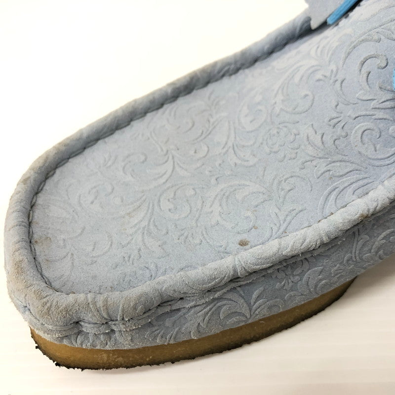 【中古品】【メンズ】  CLARKS ORIGINALS×END. OXFORD FLOWERS WALLABEE BOOT  エンド. × クラークス オリジナルス オックスフォード フラワーズ ワラビー ブーツ 162-240711-si-7-tei サイズ：29cm カラー：ブルー 万代Net店