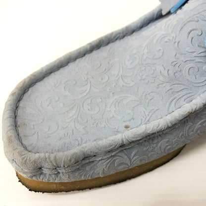 【中古品】【メンズ】  CLARKS ORIGINALS×END. OXFORD FLOWERS WALLABEE BOOT  エンド. × クラークス オリジナルス オックスフォード フラワーズ ワラビー ブーツ 162-240711-si-7-tei サイズ：29cm カラー：ブルー 万代Net店