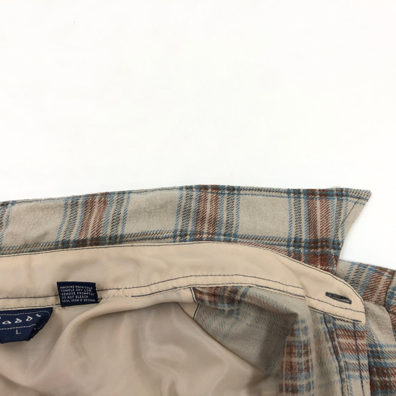 【現状渡し品】【メンズ】 GADDI ガディ L/S CHECK COTTON POLYESTER SHIRT 長袖 チェック コットン ポリエステル シャツ カジュアルシャツ トップス 146-260813-hn-02-fur サイズ：L カラー：ベージュ/レッド/ブルー系 万代Net店