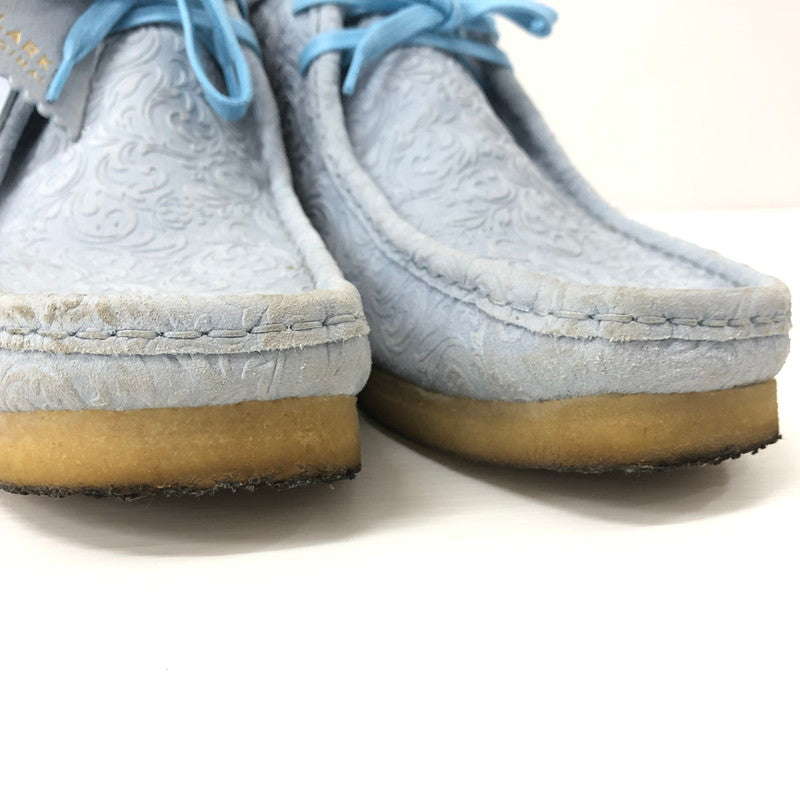 【中古品】【メンズ】  CLARKS ORIGINALS×END. OXFORD FLOWERS WALLABEE BOOT  エンド. × クラークス オリジナルス オックスフォード フラワーズ ワラビー ブーツ 162-240711-si-7-tei サイズ：29cm カラー：ブルー 万代Net店