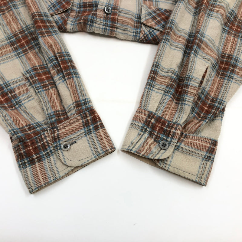 【現状渡し品】【メンズ】 GADDI ガディ L/S CHECK COTTON POLYESTER SHIRT 長袖 チェック コットン ポリエステル シャツ カジュアルシャツ トップス 146-260813-hn-02-fur サイズ：L カラー：ベージュ/レッド/ブルー系 万代Net店