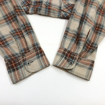 【現状渡し品】【メンズ】 GADDI ガディ L/S CHECK COTTON POLYESTER SHIRT 長袖 チェック コットン ポリエステル シャツ カジュアルシャツ トップス 146-260813-hn-02-fur サイズ：L カラー：ベージュ/レッド/ブルー系 万代Net店