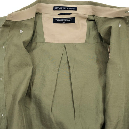 【現状渡し品】【メンズ】 DEVON＆JONES デボンアンドジョーンズ アドバンテージ ピマ ツイル 長袖シャツ カジュアルシャツ トップス 146-260813-hn-03-fur サイズ：XL カラー：オリーブ系 万代Net店