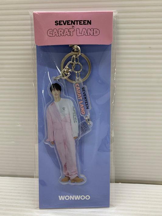 【中古美品】 SEVENTEEN WON WOO ウォヌ アクリル キーリング セブンティーン アイドル グッズ カード 084-250815-em-26-min 万代Net店