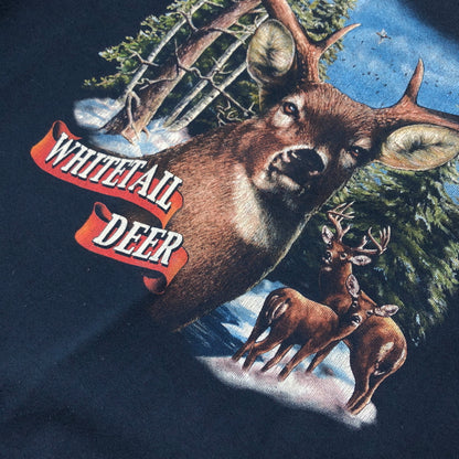 【現状渡し品】【メンズ】 MENBER'S MARK メンバーズ マーク REINDEER PRINT SWEATSHIRT プリント スウェットシャツ トレーナー トップス 146-260813-hn-05-fur サイズ：XXL カラー：ネイビー 万代Net店