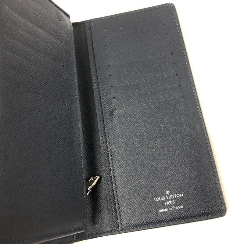 【中古品】【メンズ】 LOUIS VUITTON ルイ・ヴィトン M30285 ポルトフォイユ・ブラザ 長財布 二つ折り ウォレット  179-231130-ma-10-tei カラー：ネイビー 万代Net店