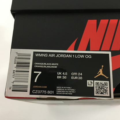 【中古品】【メンズ】 NIKE ナイキ NIKE WMNS AIR JORDAN 1LOW OG スニーカー 靴 160-240629-rk-8-tei サイズ：24cm カラー：オレンジ 万代Net店
