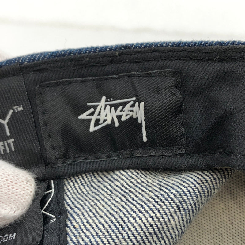 【中古品】【メンズ/レディース】 STUSSY ステューシー × NEWERA ニューエラ 9FIFTY DENIM BB CAP ロゴ刺繡 デニム ベースボールキャップ 帽子 185-260815-hn-04-fur サイズ：ONE SIZE カラー：インディゴ 万代Net店