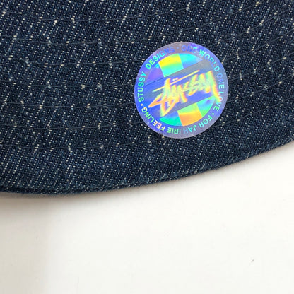 【中古品】【メンズ/レディース】 STUSSY ステューシー × NEWERA ニューエラ 9FIFTY DENIM BB CAP ロゴ刺繡 デニム ベースボールキャップ 帽子 185-260815-hn-04-fur サイズ：ONE SIZE カラー：インディゴ 万代Net店
