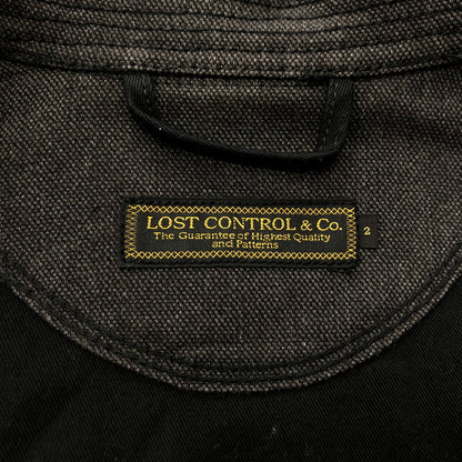 【中古品】【メンズ】 LOST CONTROL ロストコントロール ショールカラー ジャケット アウター 140-240219-at-8-tei サイズ：2 カラー：ブラック 万代Net店