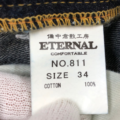 【中古品】【メンズ】 ETERNAL エターナル BUTTON FLY DENIM PANTS NO.8110 ボタンフライ デニムパンツ ボトムス 156-260815-hn-09-fur サイズ：34 カラー：インディゴ 万代Net店