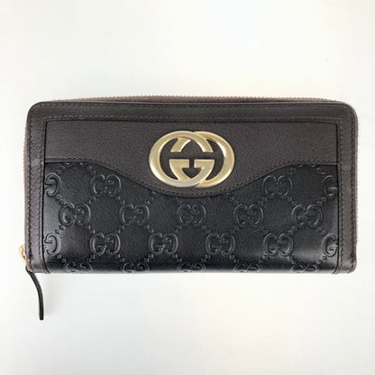 【中古品】【メンズ/レディース】 GUCCI グッチ 308012 ラウンドファスナー 長財布 200-250203-SY-01-iwa カラー：BLOWN 万代Net店