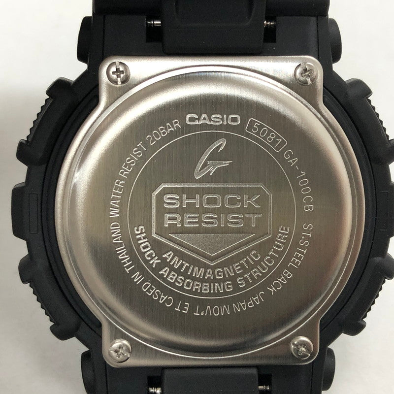 【中古美品】【メンズ】 G-SHOCK ジーショック GA-100CB-1AJF アナデジ クォーツ腕時計 196-250215-hn-03-fur カラー：ブラック/ブルー 万代Net店