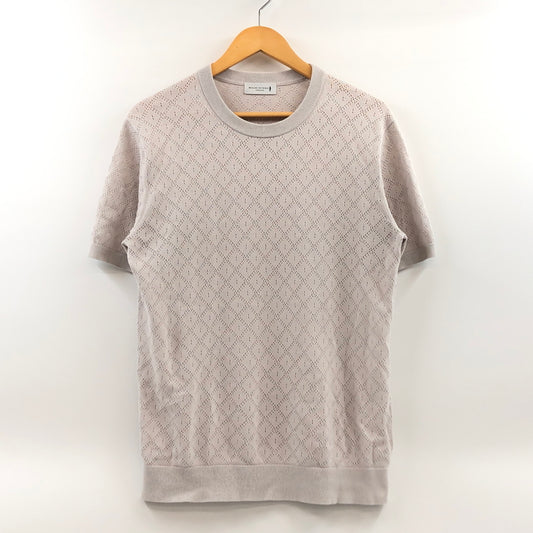 【中古品】【メンズ】 MACKINTOSH LONDON マッキントッシュ ロンドン RANDOM EYELET KNIT T－SHIRT G1N50-703-04 ランダムアイレットニット Tシャツ 半袖 トップス 141-260816-hn-04-fur サイズ：M カラー：グレー系 万代Net店