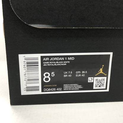 【中古美品】【メンズ】 NIKE ナイキ AIR JORDAN 1 MID DQ8426-402 エアジョーダン1 ミッド スニーカー シューズ  靴 160-250215-hn-04-fur サイズ：26.5cm US 8.5 カラー：ブルー/ホワイト/ブラック 万代Net店