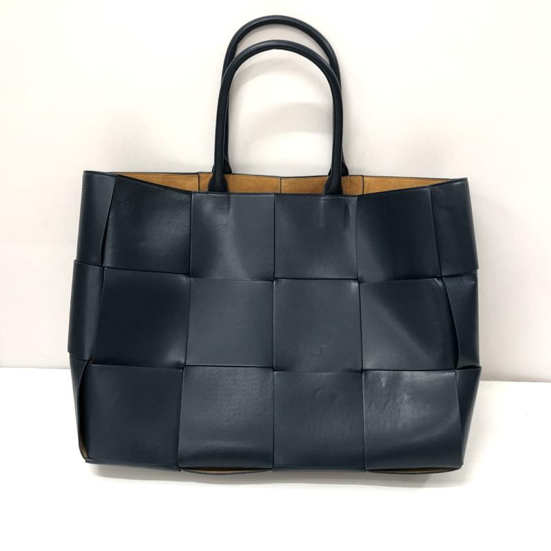 【中古品】【メンズ】 BOTTEGAVENETA ボッテガヴェネタ ラージ アルコ トートバッグ かばん 180-240220-ma-2-tei カラー：ネイビー 万代Net店