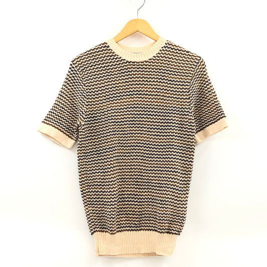 【中古品】【メンズ】 RAFFA MOLINA ラッファモリーナ S/S KNIT 半袖ニット トップス 141-260816-hn-05-fur サイズ：M カラー：ブラウン/ベージュ 万代Net店