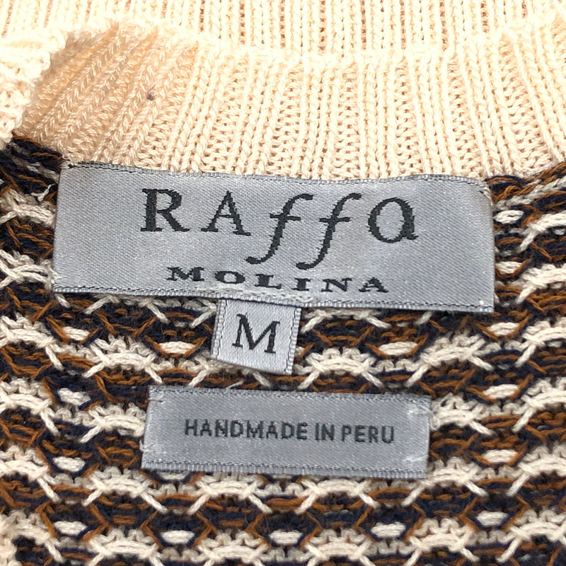 【中古品】【メンズ】 RAFFA MOLINA ラッファモリーナ S/S KNIT 半袖ニット トップス 141-260816-hn-05-fur サイズ：M カラー：ブラウン/ベージュ 万代Net店