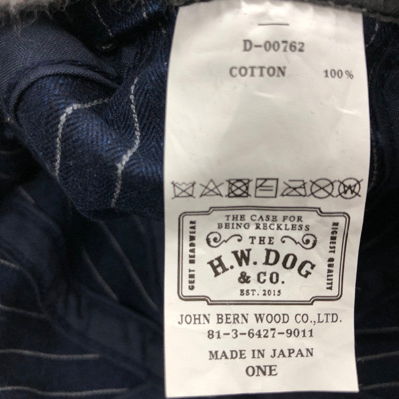 【中古品】【メンズ】 THE H.W.DOG&CO. ザ エイチ ダブリュー ドッグ アンド コー BB WASH CAS D-00762 キャスケットハンチング 帽子 185-250215-hn-06-fur サイズ：ONE カラー：インディゴ系 万代Net店