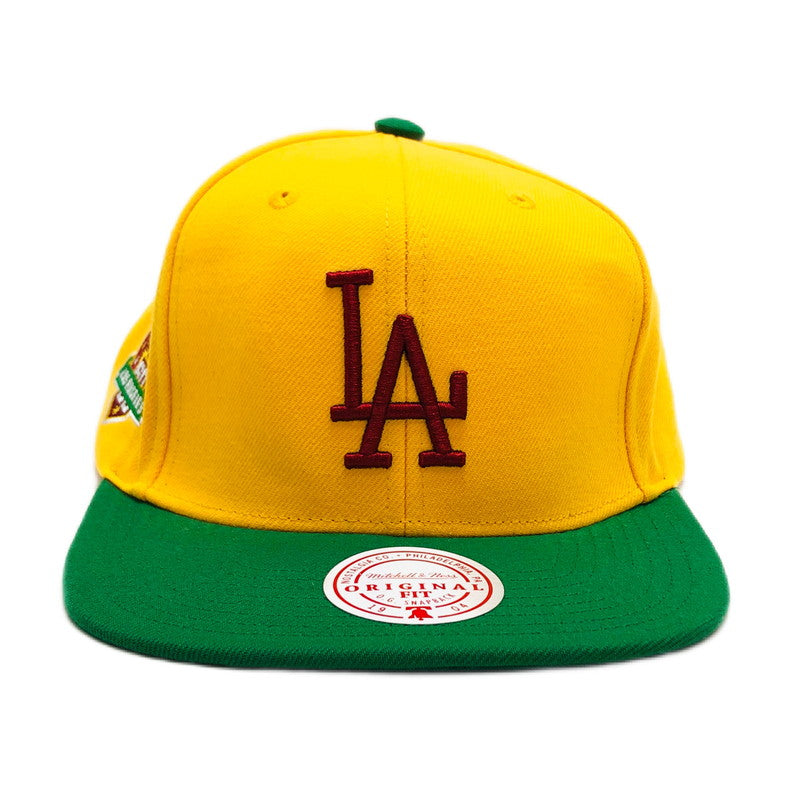 【中古品】【メンズ/レディース】 MITCHELL＆NESS ミッチェルアンドネス スナップバックキャップ 帽子 185-250927-hn-04-fur サイズ：表記なし カラー：イエロー/グリーン 万代Net店